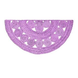 Half Circle of Life Accent Jute Rug - Pink