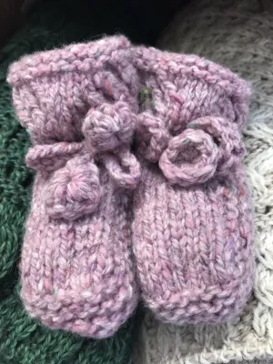 Handknit Aran Baby Booties