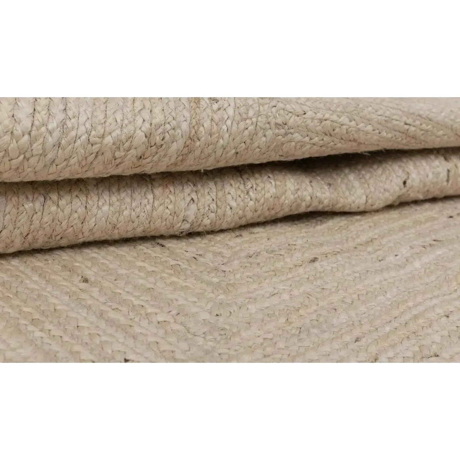 Handmade Scalloped Jute Rug - Natural