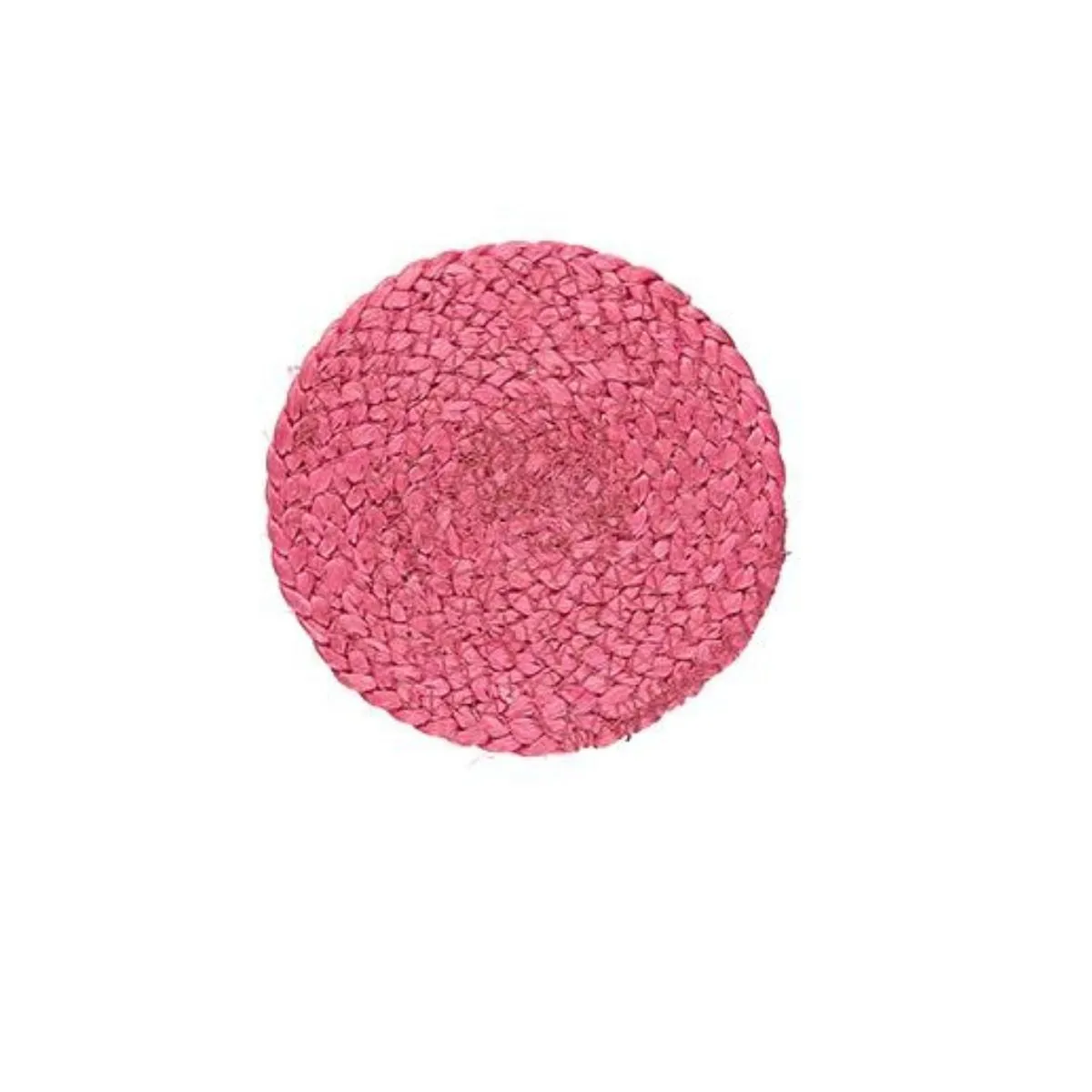 Handwoven Silky Jute Round Coasters, Set of 4