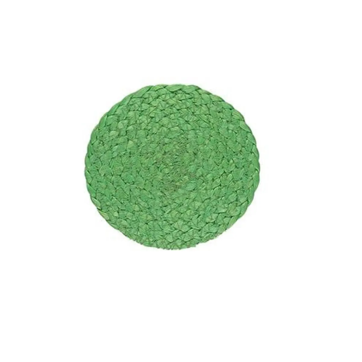 Handwoven Silky Jute Round Coasters, Set of 4