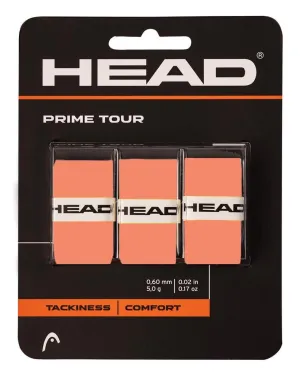 HEAD Prime Tour Badminton Overgrip (3 Pack) - Salmon