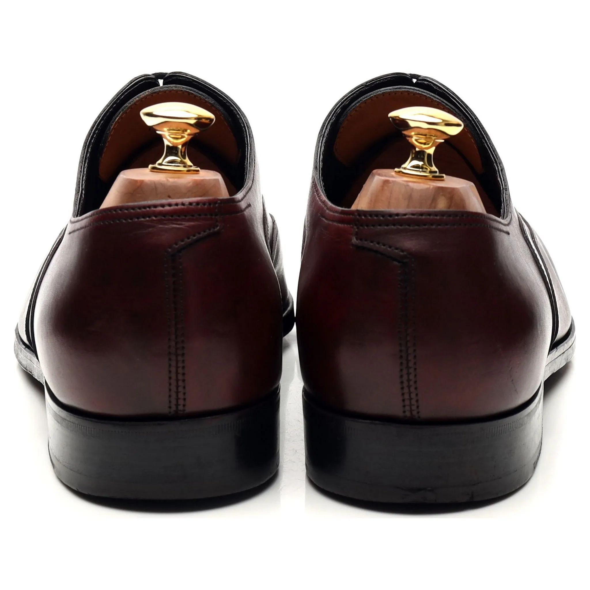 Hermes 'Hector' Burgundy Leather Oxford UK 10 E
