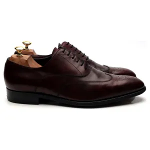 Hermes 'Hector' Burgundy Leather Oxford UK 10 E