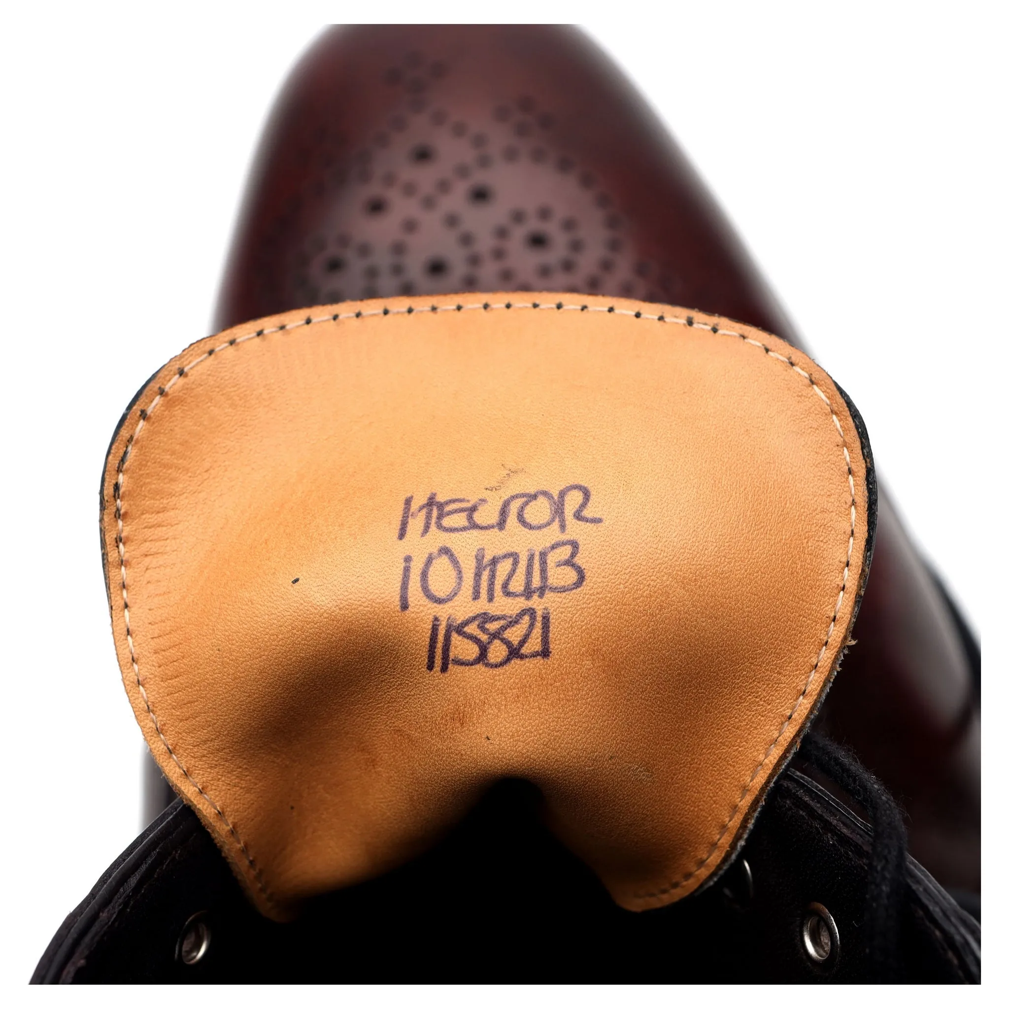 Hermes 'Hector' Burgundy Leather Oxford UK 10 E