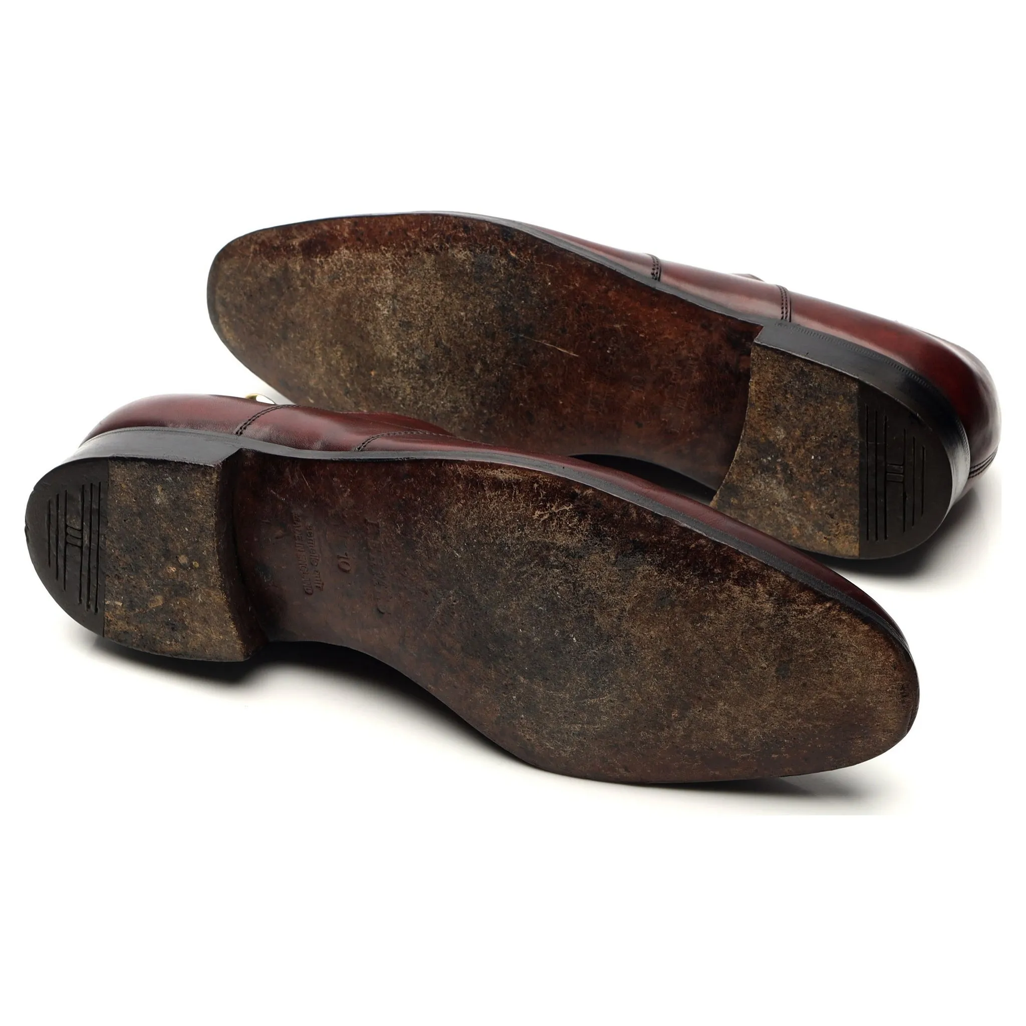 Hermes 'Hector' Burgundy Leather Oxford UK 10 E