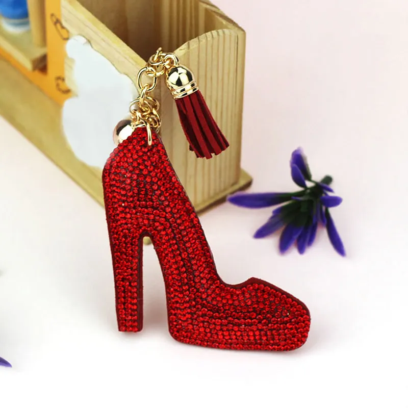 High Heel Crystal Keyring Car Key Chain