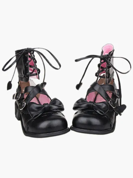High Heel Special Ankle Design PU Lolita Shoes