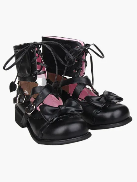 High Heel Special Ankle Design PU Lolita Shoes