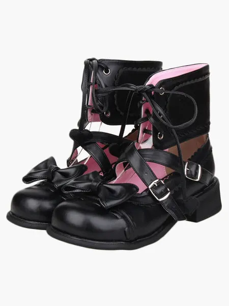 High Heel Special Ankle Design PU Lolita Shoes