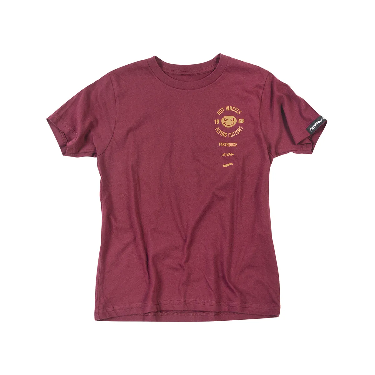 Hot Wheels Stacked Youth Tee - Maroon