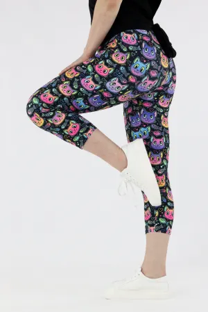 Hungry Cats - Casual Capri Leggings