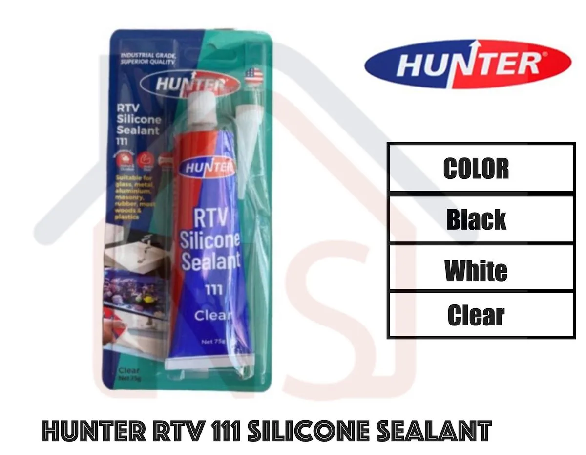 Hunter 111 RTV Silicone Sealant / Clear Transparent White Silicon bonding for windows sink basin