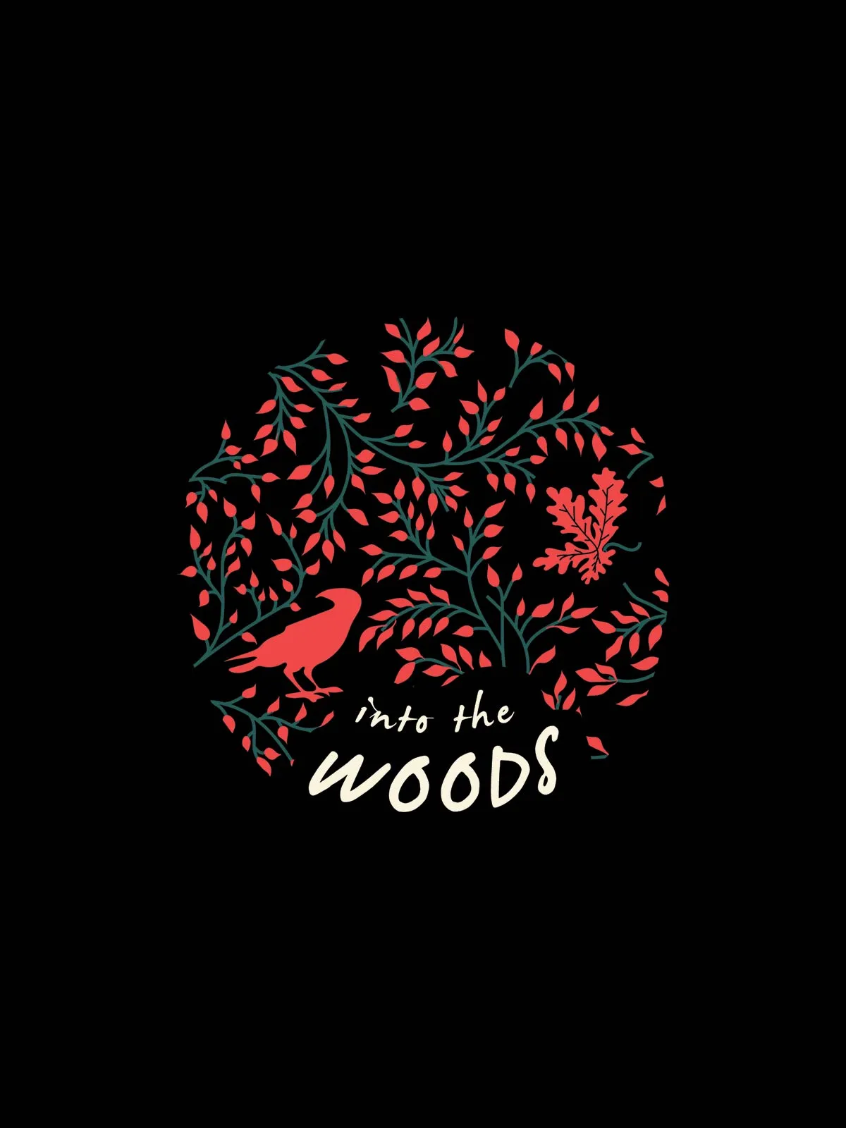 Into the woods Printed Cotton Hoodie for Men & Women
