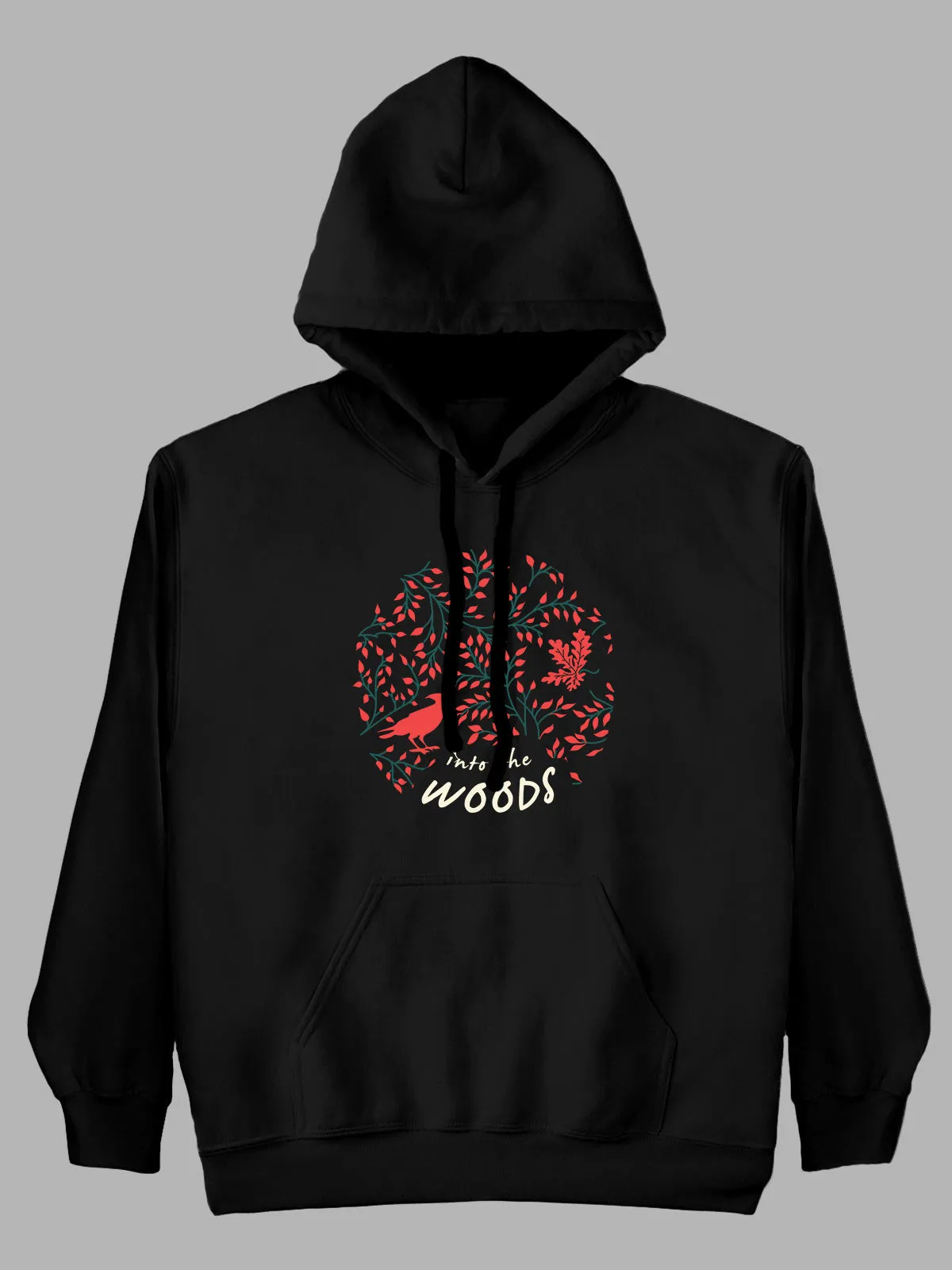 Into the woods Printed Cotton Hoodie for Men & Women