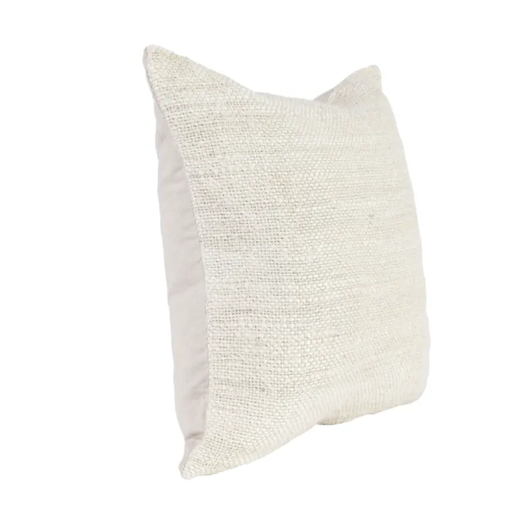 Ivory Jute Pillow 22x22