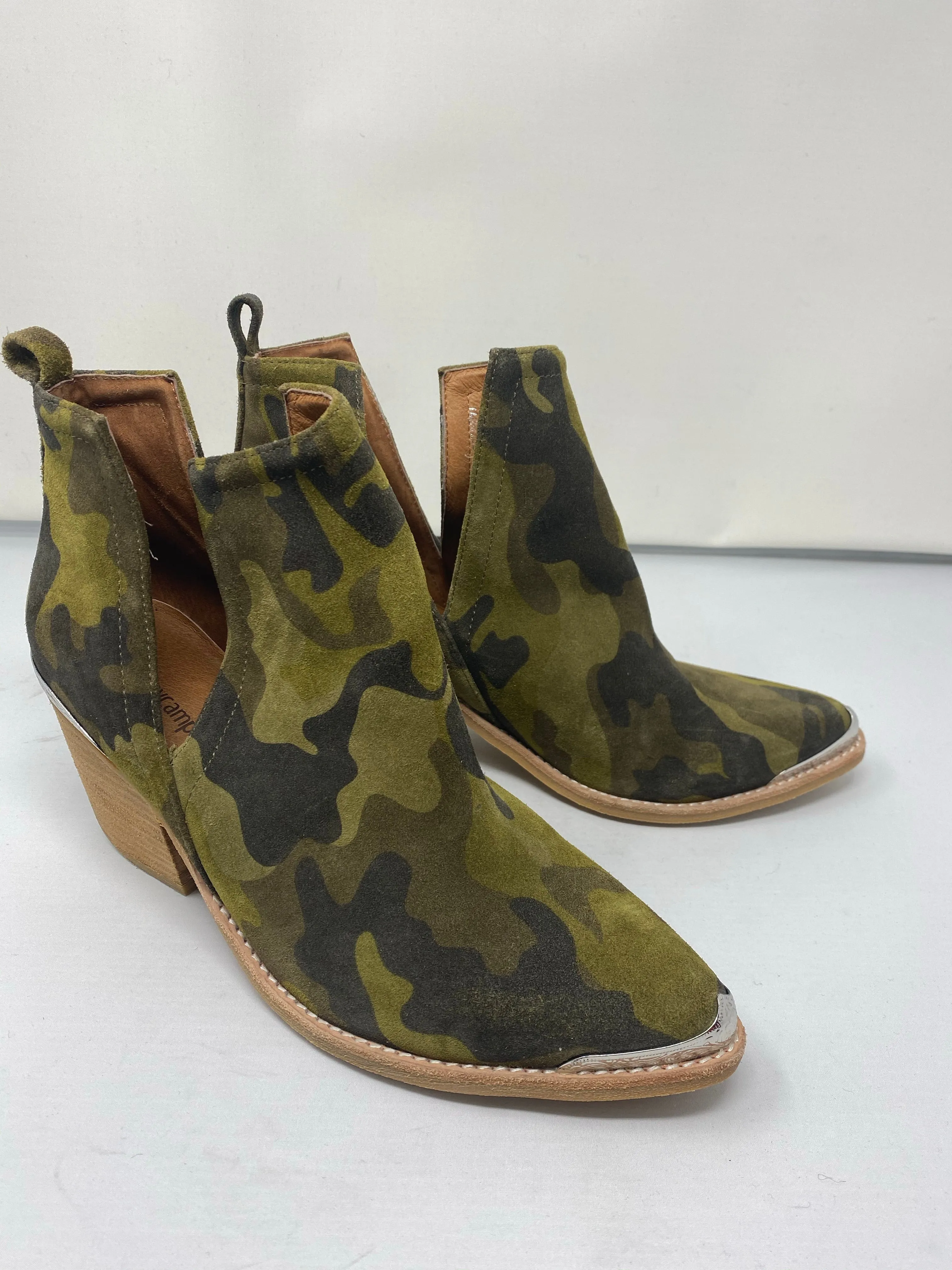 Jeffrey Campbell Camo Open Side Pointed Toe Bootie