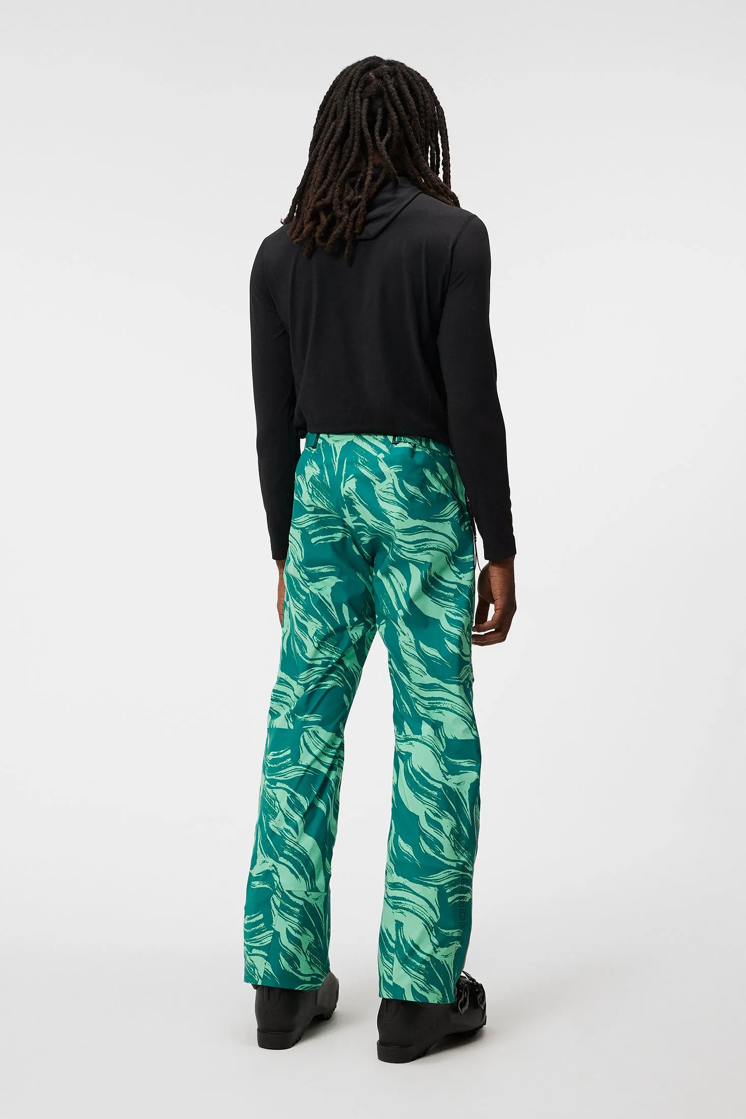 J.Lindeberg Mens Aerial Shell SKI Pant Printed - Green Valley