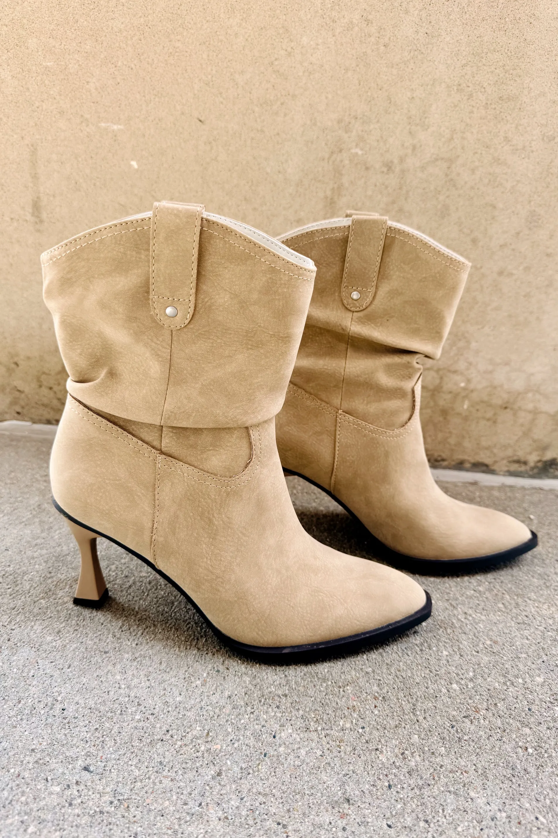 Jolene Kitten Heel- Khaki- FINAL SALE