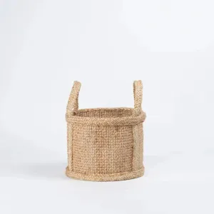 Jute Basket with Handles by Fair Go Trading