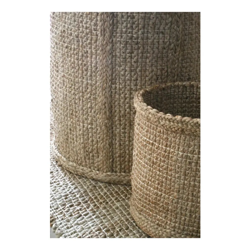 Jute Basket with Handles by Fair Go Trading