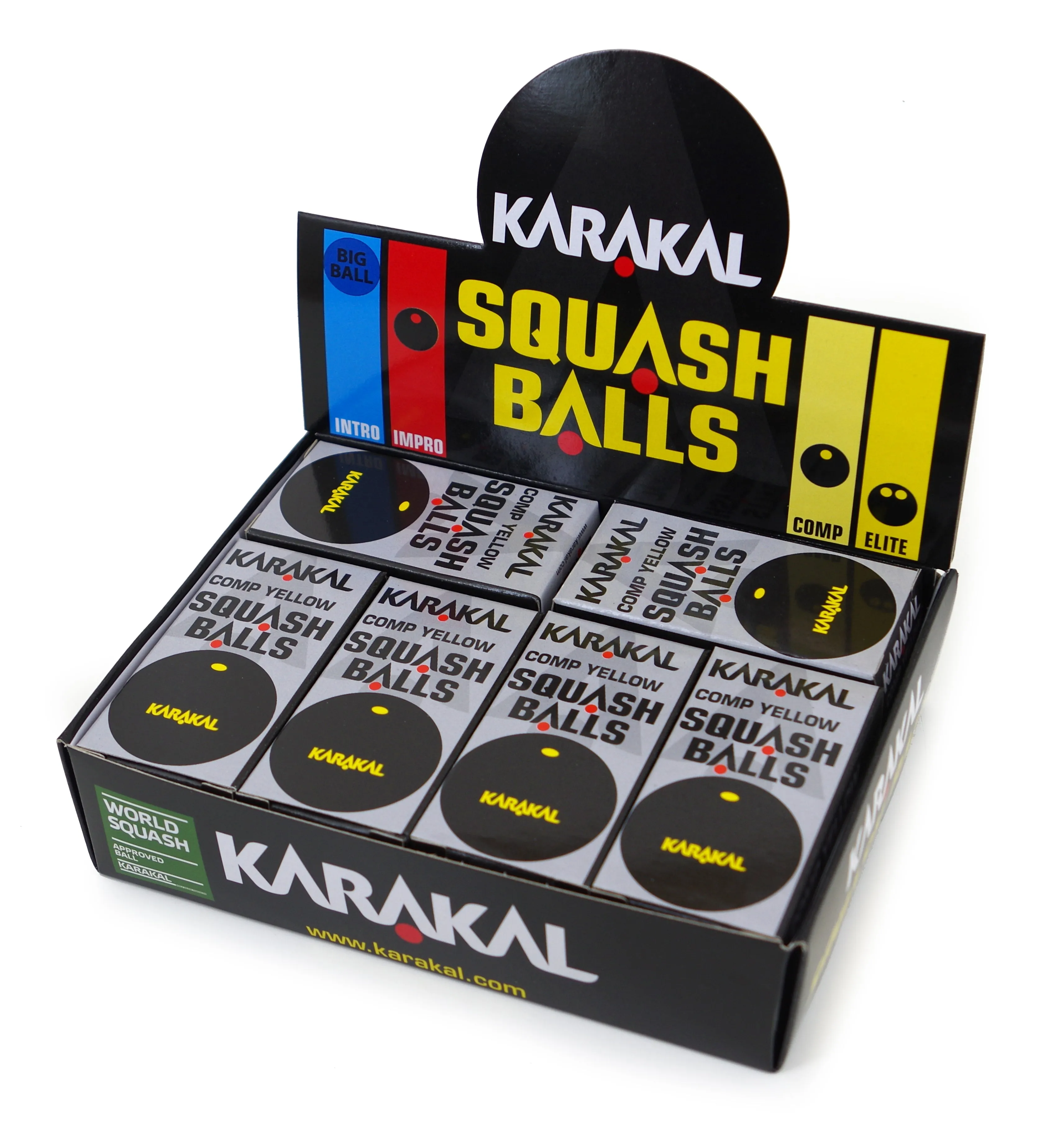 Karakal Single Yellow Dot Squash Ball Single