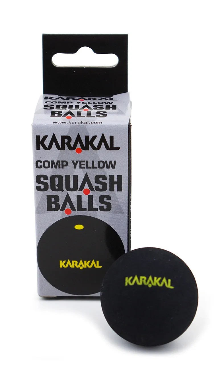 Karakal Single Yellow Dot Squash Ball Single