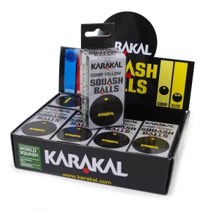 Karakal Single Yellow Dot Squash Ball Single
