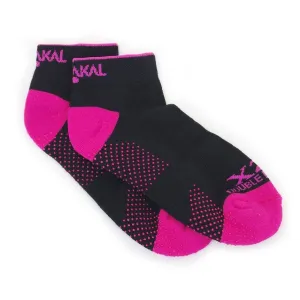 Karakal X2  Womens Technical Trainer Badminton Sock - Black / Pink (UK3-UK7)