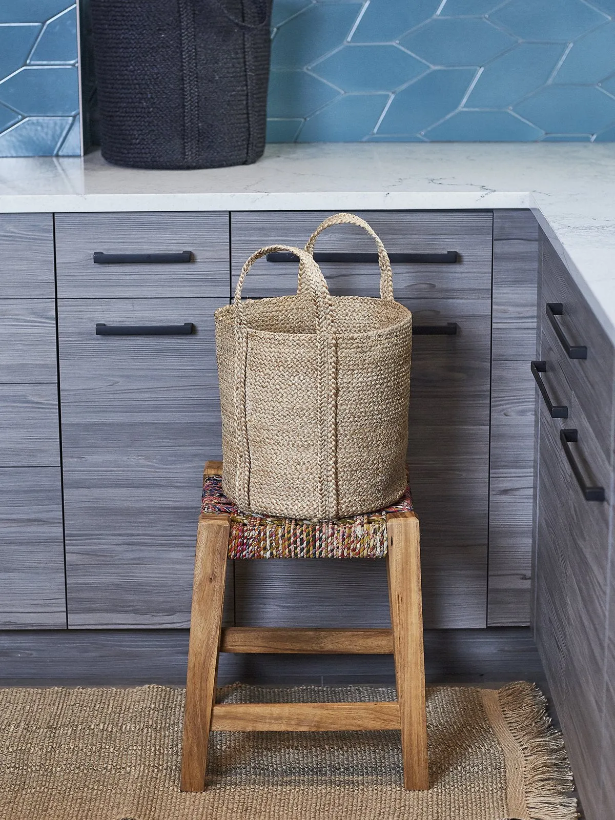Kata Basket With Handle - Natural (Set Of 2)