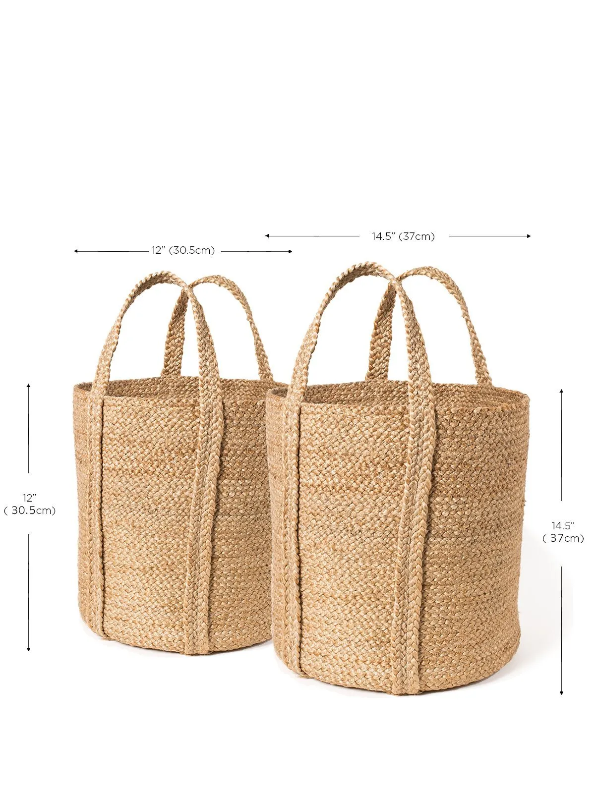 Kata Basket With Handle - Natural (Set Of 2)