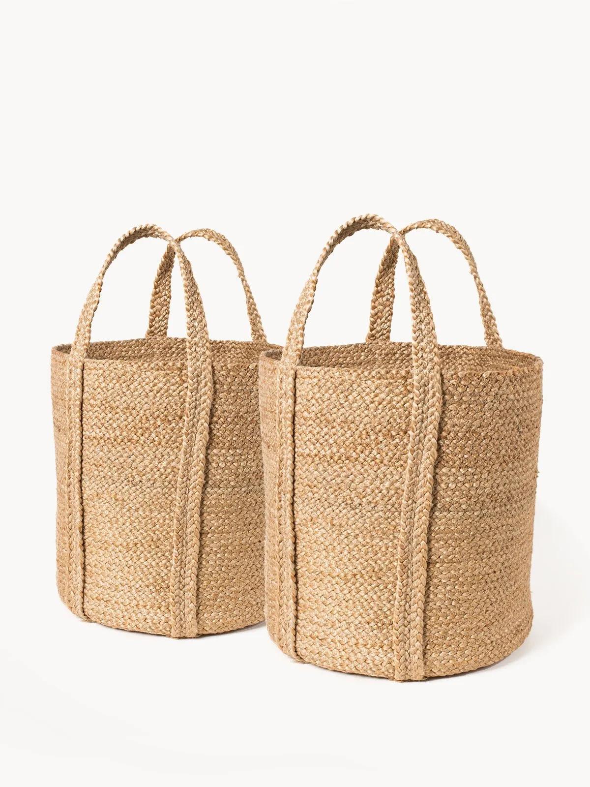 Kata Basket With Handle - Natural (Set Of 2)
