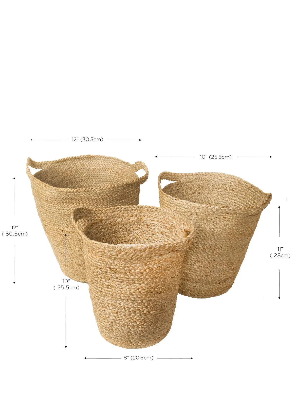 Kata Basket With Slit Handle (Set Of 3)