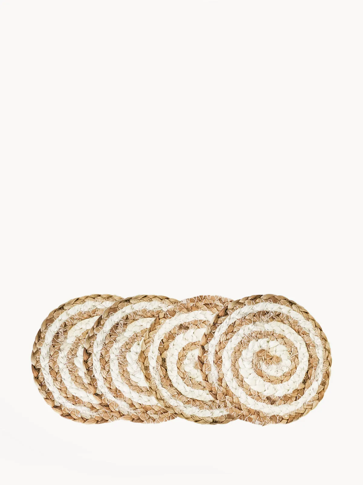 Kata Spiral Drink Coaster - Natural (Set of 4)