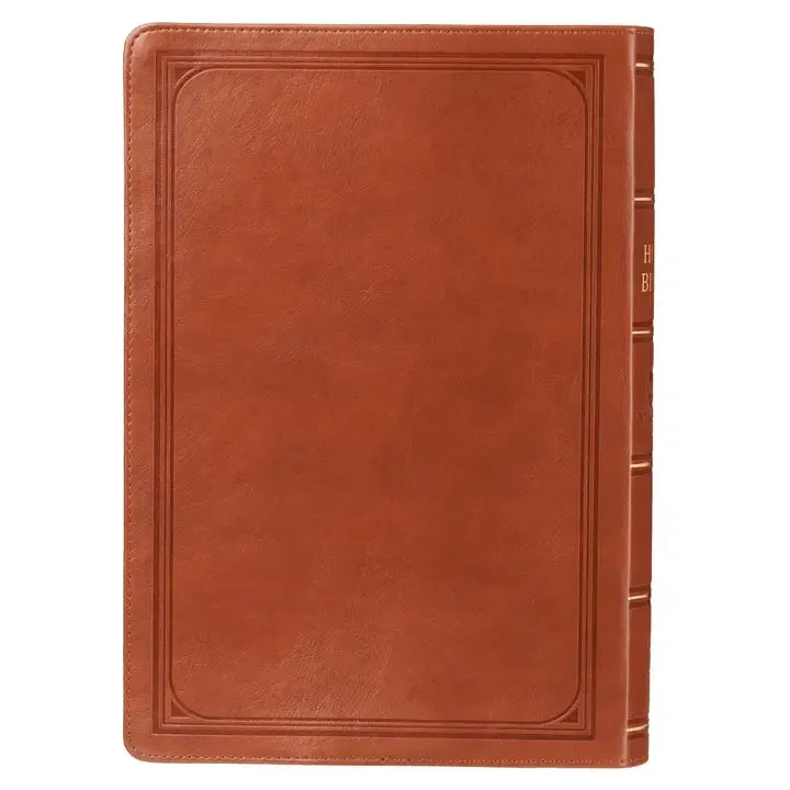 KJV Bible - Super Giant Print Saddle Tan Faux Leather