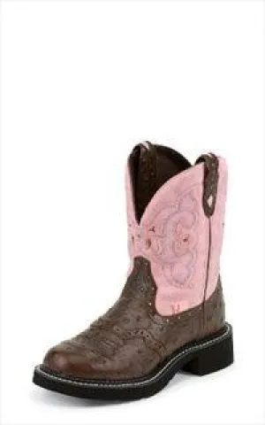 Ladies Justin Gypsy 8" Ostrich Print Boot 9935