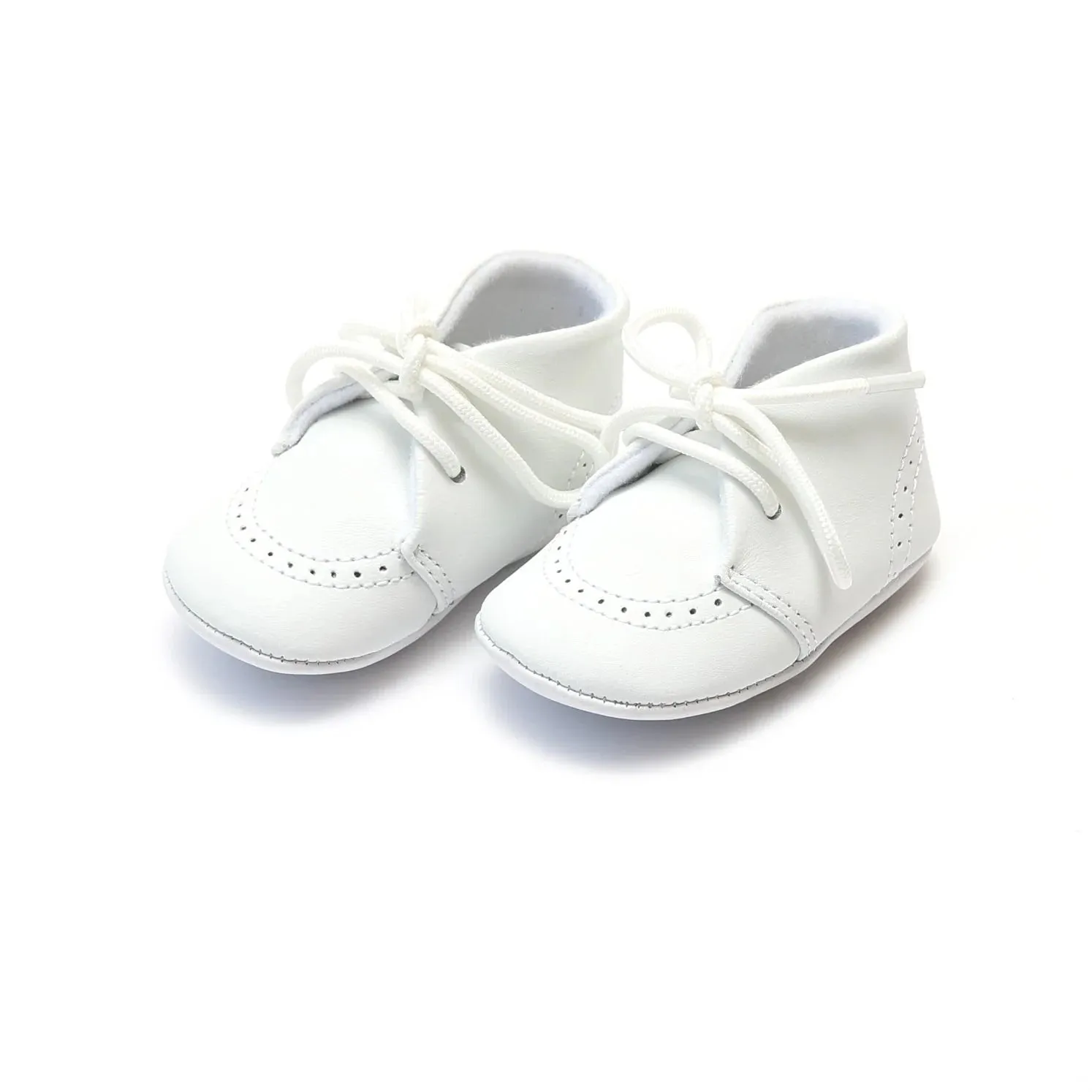 L'Amour Shoes Benny Leather Brogue Oxford Crib Shoe (Infant)