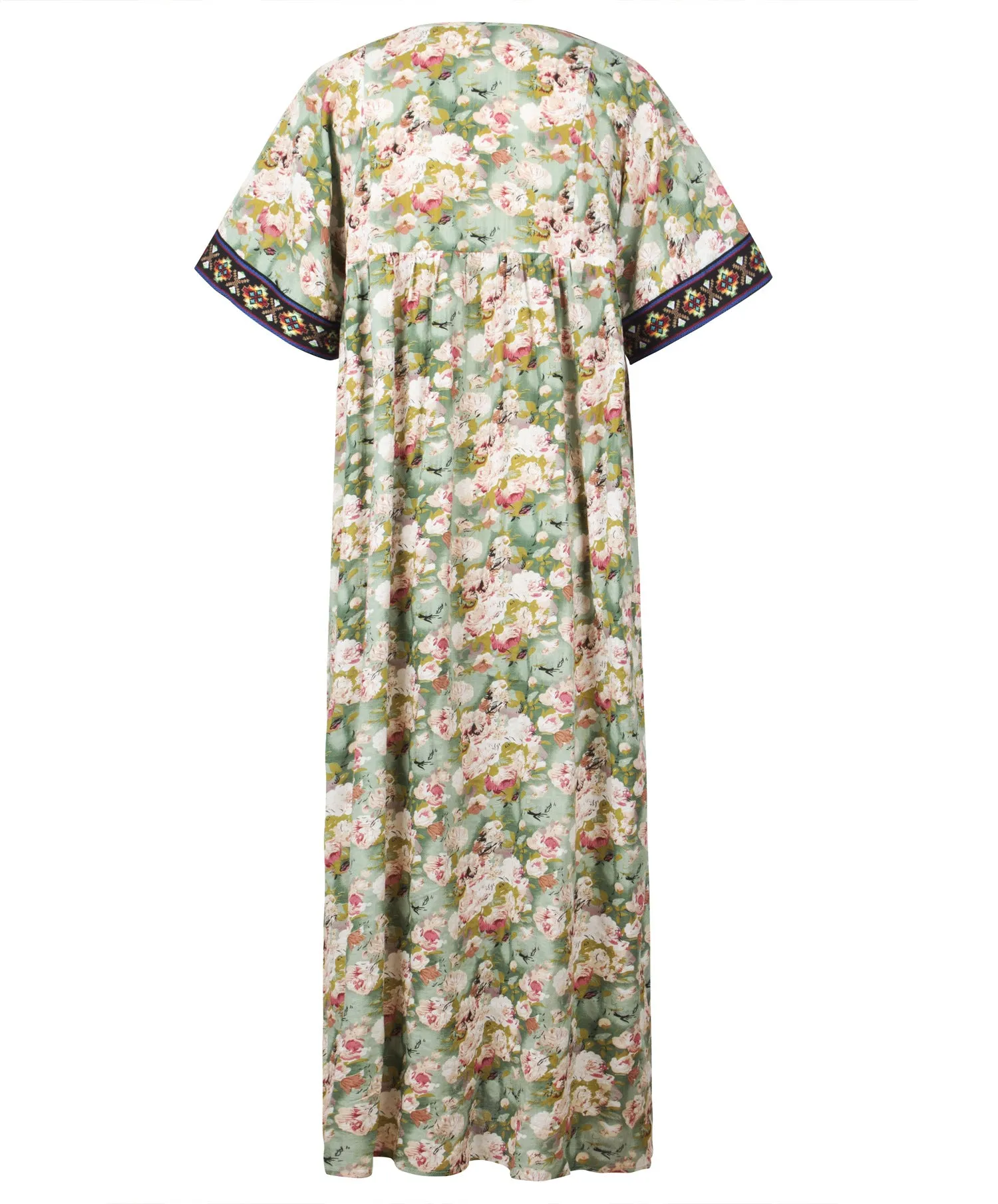 Large Size Embroidered Printed Arabian Robe Dress