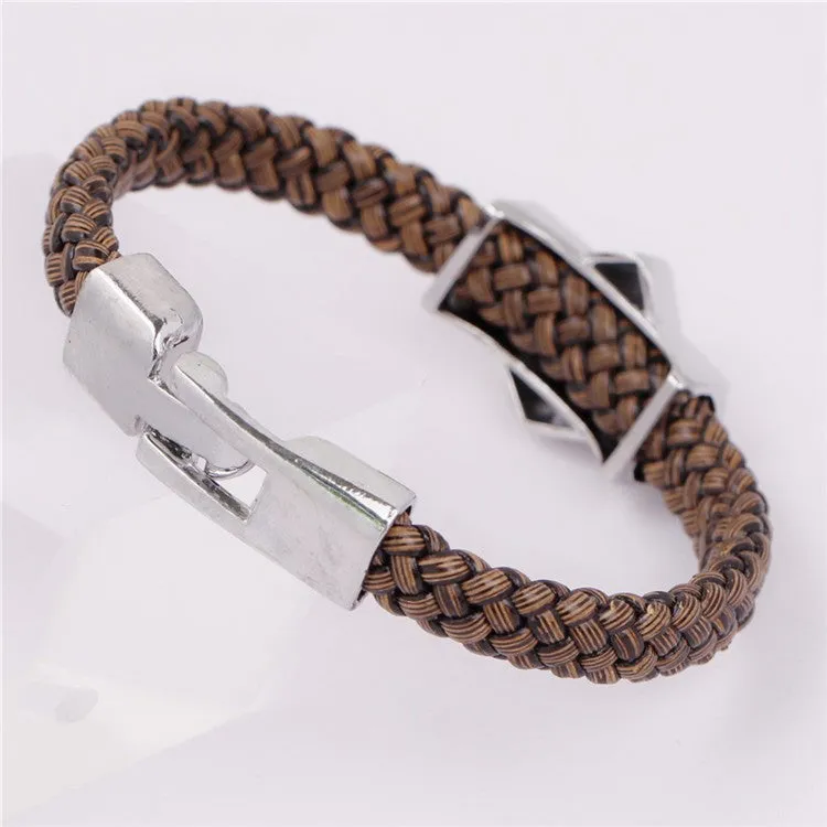 Leather Braided Bracelet - 8in
