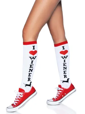Leg Avenue Wiener Dog Knee Highs 5623