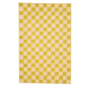 Light Brown Checker Jute Rug