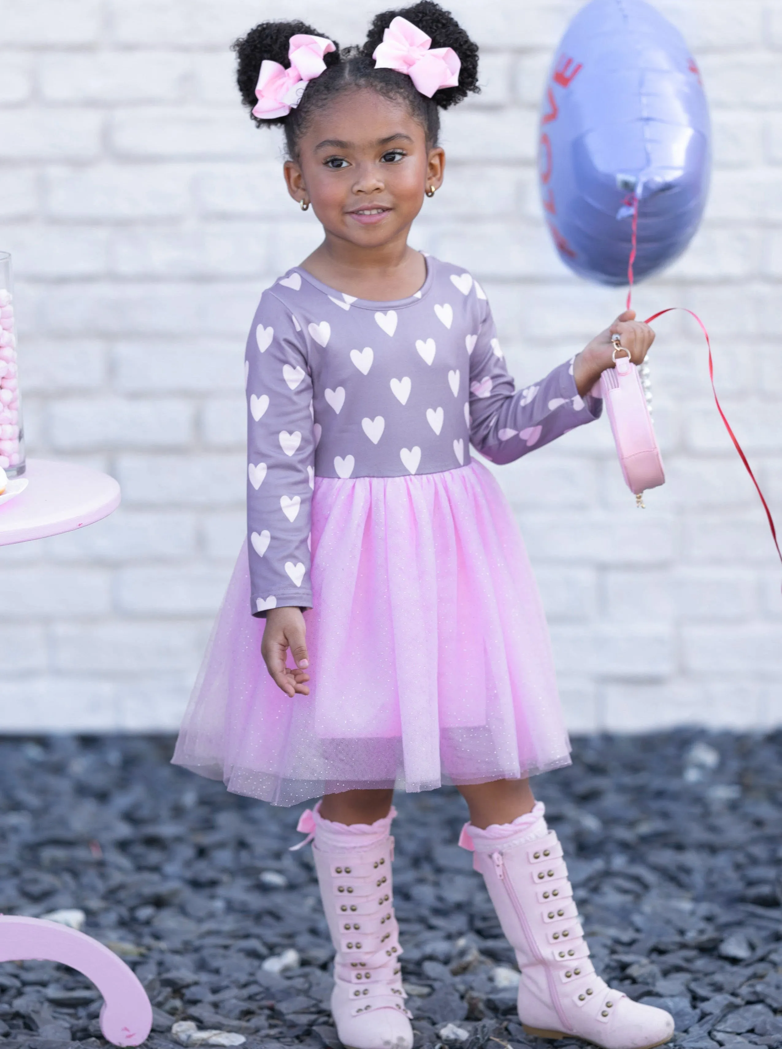 Little Miss Valentine Shimmer Tutu Dress