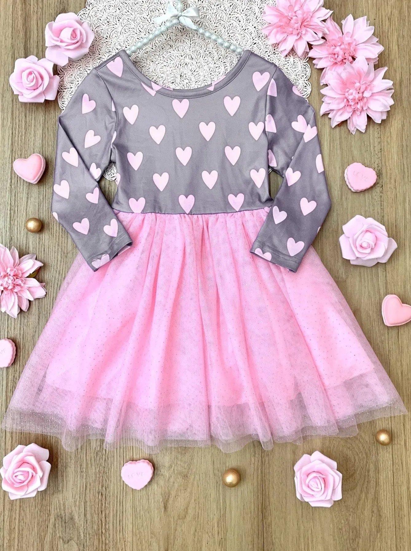 Little Miss Valentine Shimmer Tutu Dress
