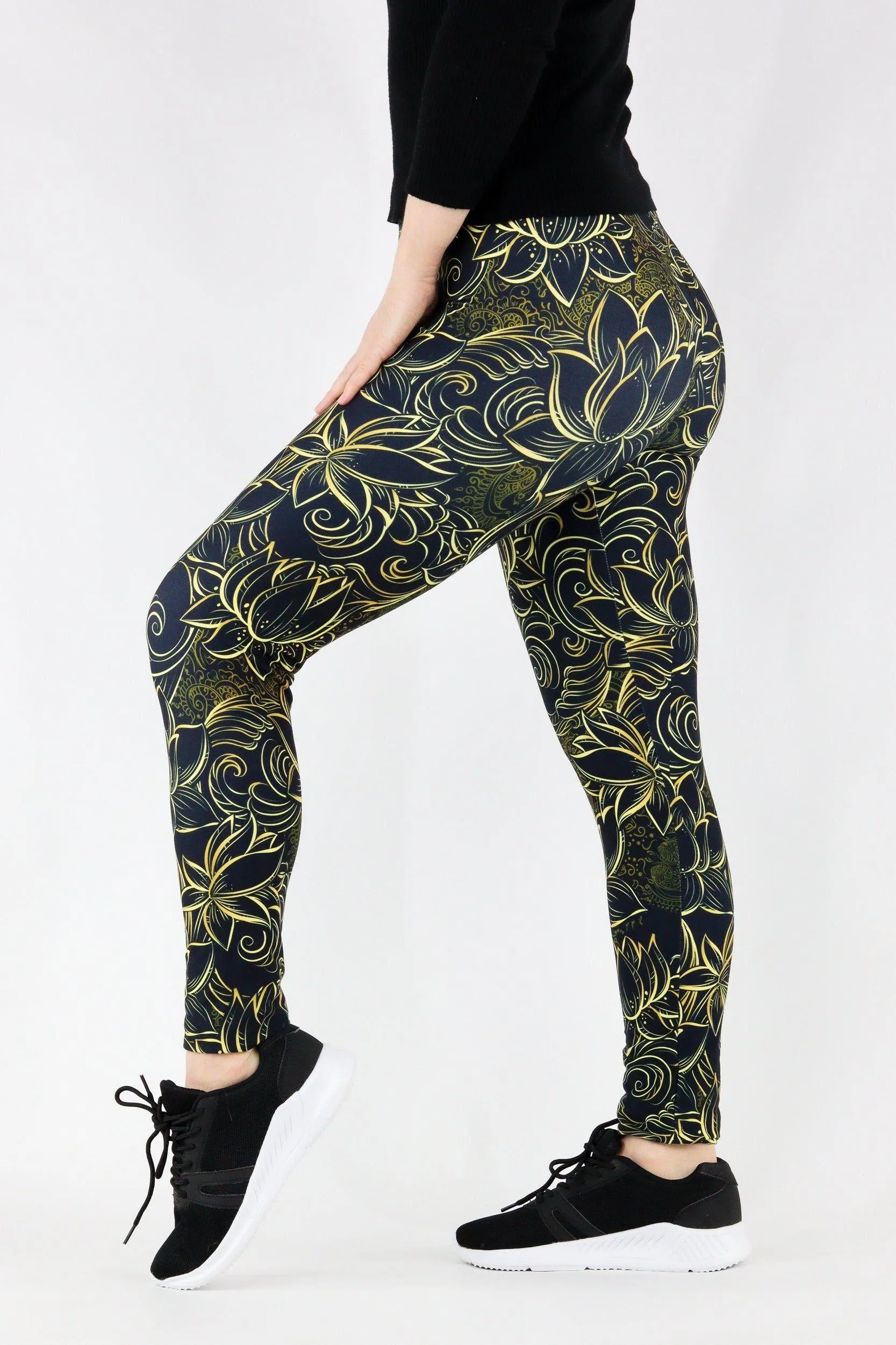 Luxury Lotus - Casual Full Leggings