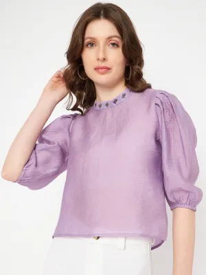 Madame Purple Embellished Top