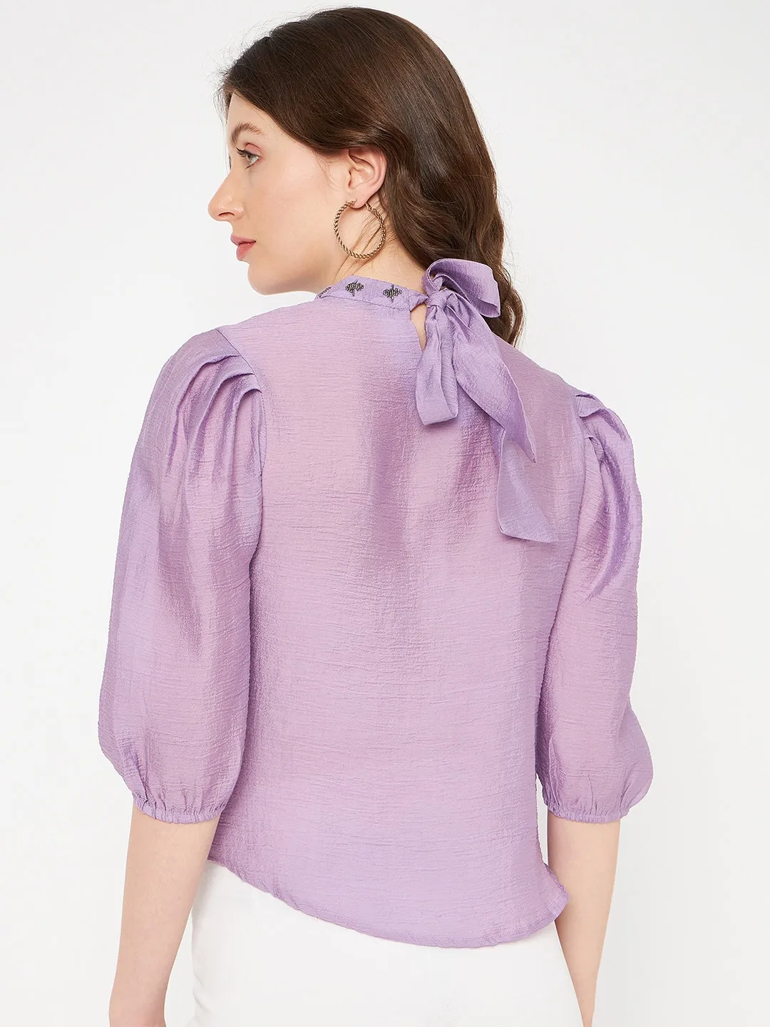 Madame Purple Embellished Top