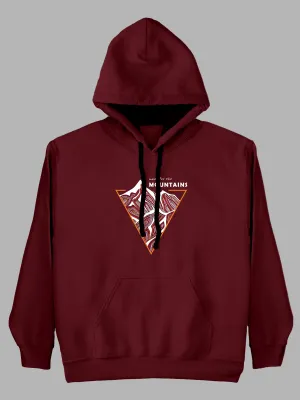 Made for the mountains Printed Cotton Hoodie for Men & Women