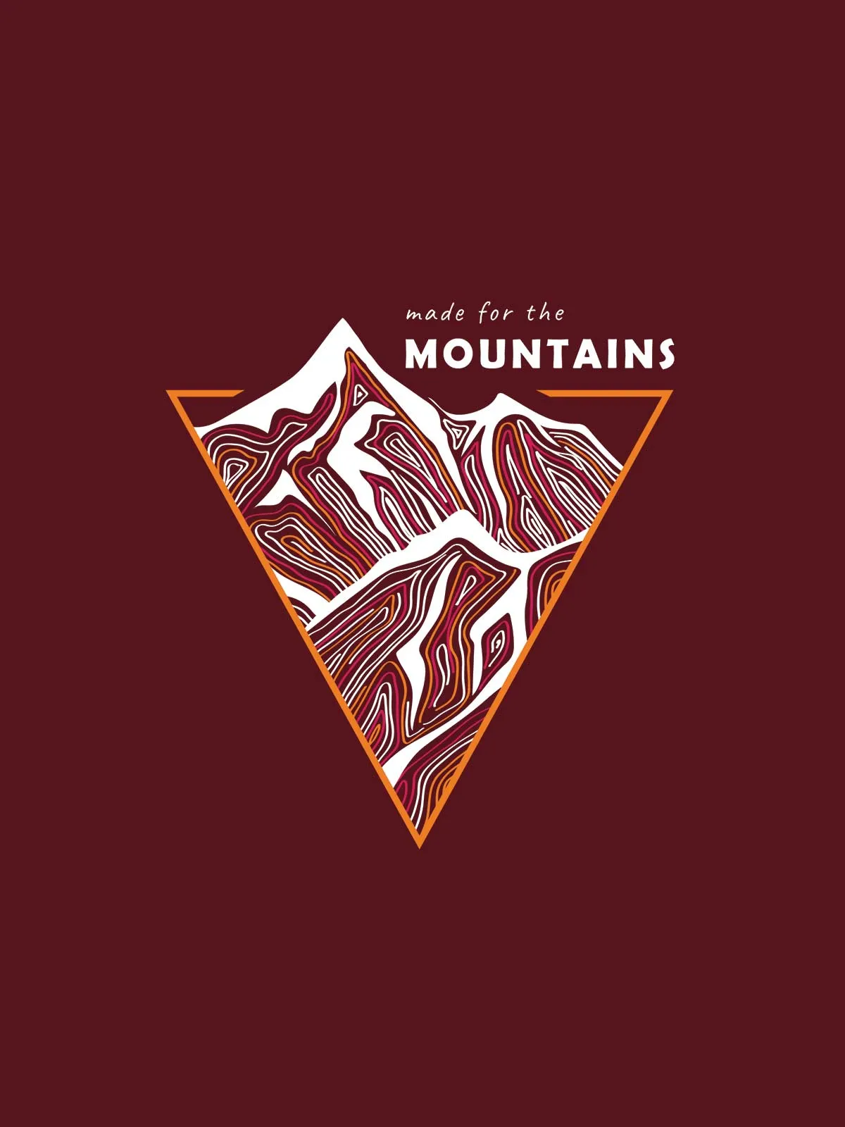Made for the mountains Printed Cotton Hoodie for Men & Women