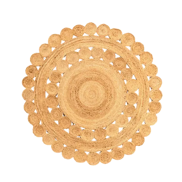 Maia Classic Circles Round Jute Rug