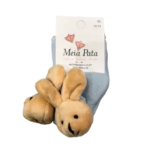Meia Pata Rabbit Booties- Baby Blue